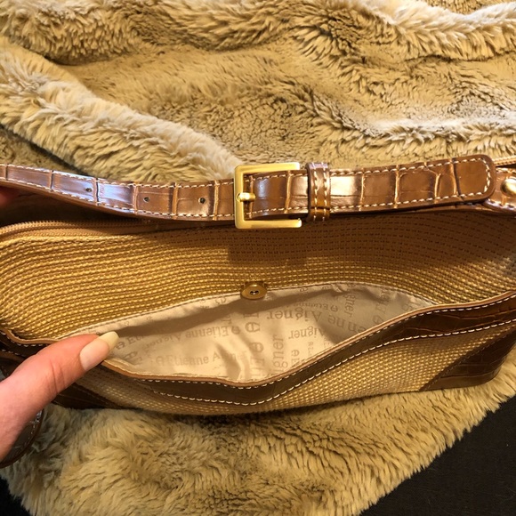 Etiene Aigner leather and straw purse - Picture 7 of 7